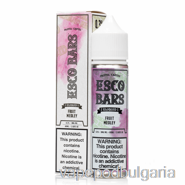 Vape 10000 Дръпки Fruit Medley - Esco Bars - 60ml 3mg